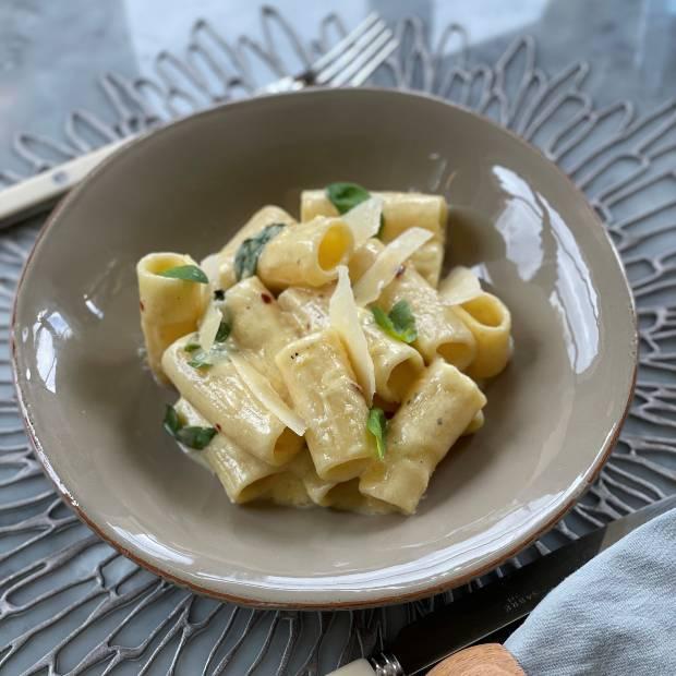 Rigatoni citron et basilic