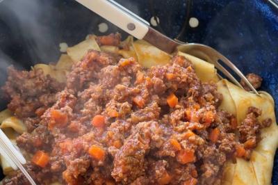 Pappardelle maison à la bolognaise aux 3 viandes