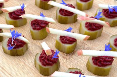 Bouchées apéritives au concombre saumuré de Julie