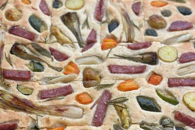 Focaccia aux légumes primeurs de Julie