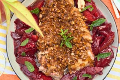 Filet mignon de porc à la citronnelle et aux prunes Lovita
