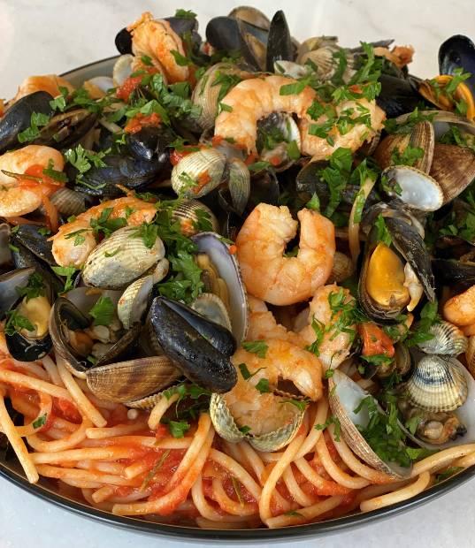 Spaghettis aux fruits de mer