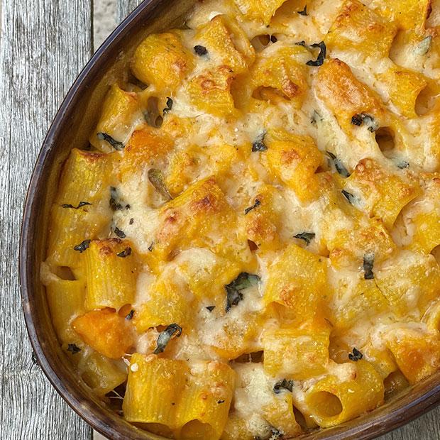 Gratin de courge butternut et mini-macaroni