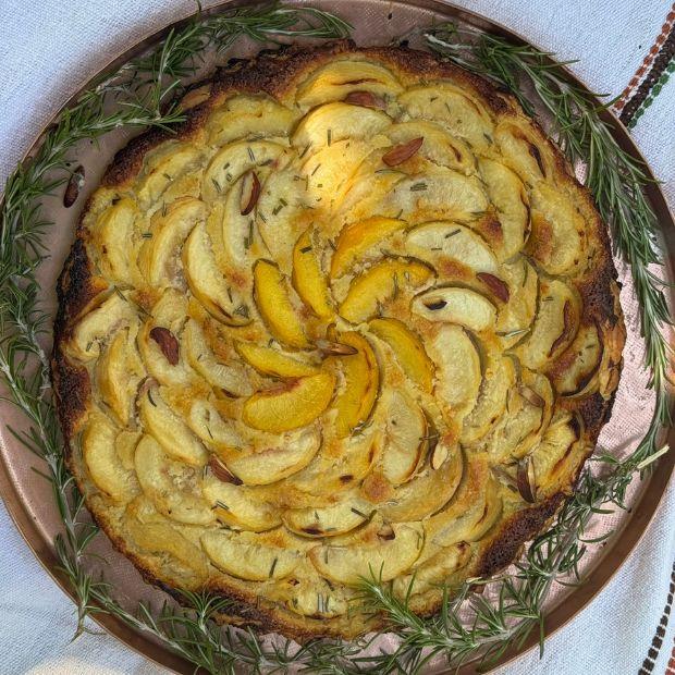 Tarte aux pêches amandines