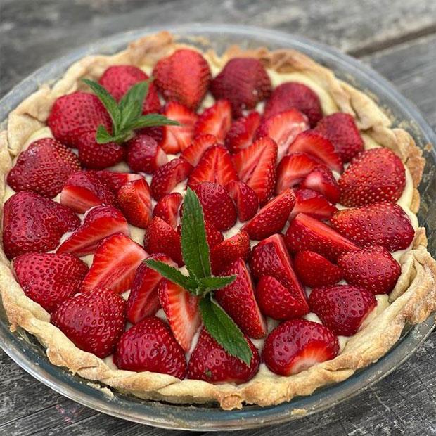 Tarte aux fraises pâte minute de Léna