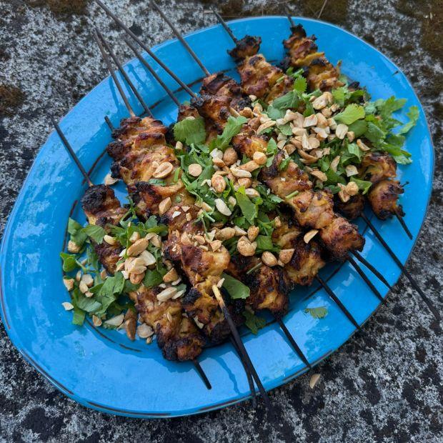 Brochettes de poulet au satay