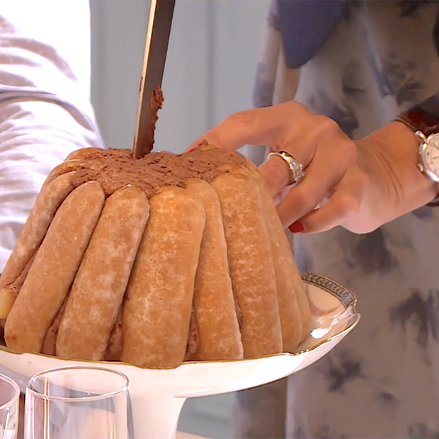 Charlotte poire-chocolat et pain d’épices de Catherine et Chloé