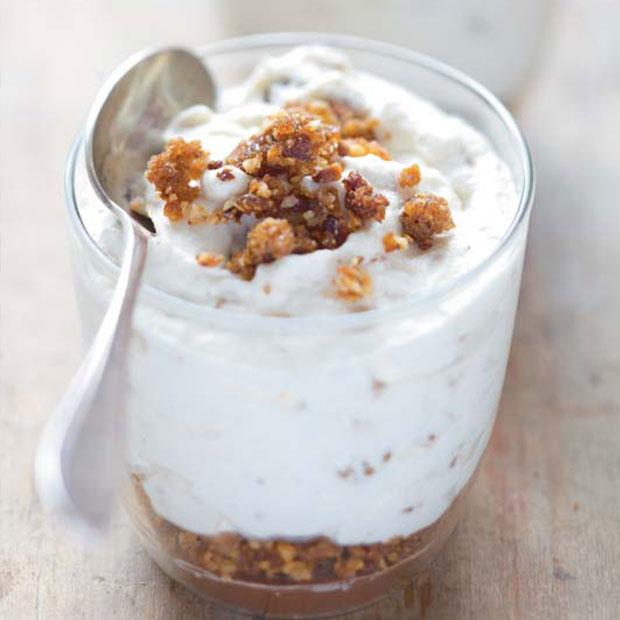 Coupe de crème au gianduja et praliné au pain