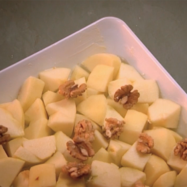 Crumble de pommes aux noix