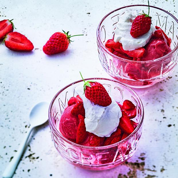 Fraise melba au champagne