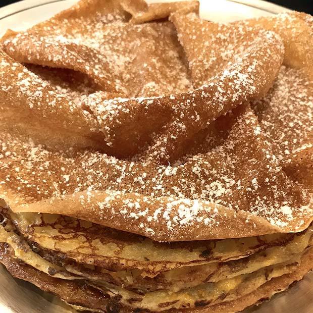 Gâteau de crêpes aux oranges de Michel Guérard