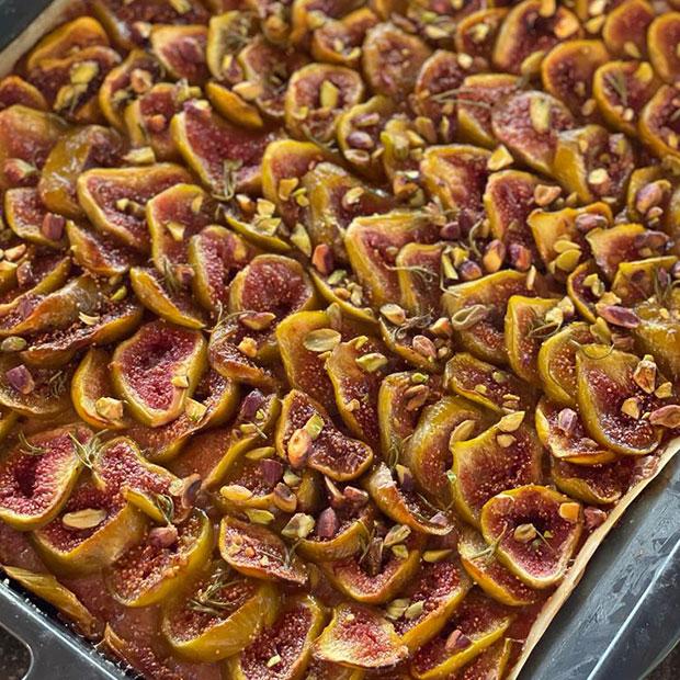 Tarte croquante aux figues de l'été