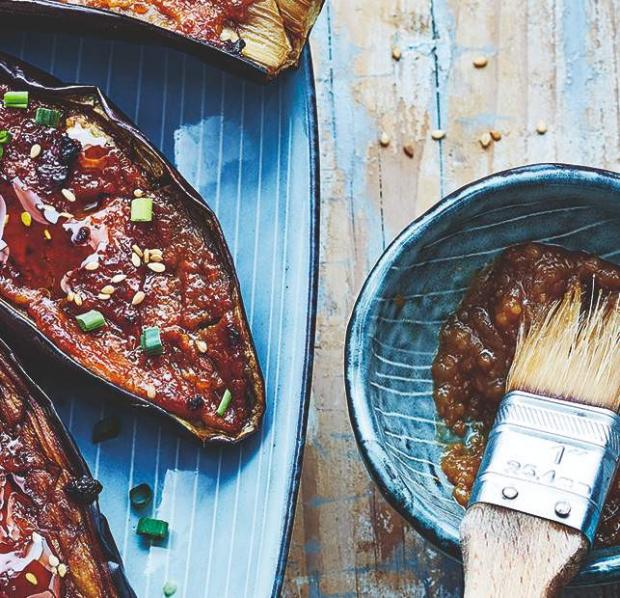 Aubergines grillées au miso