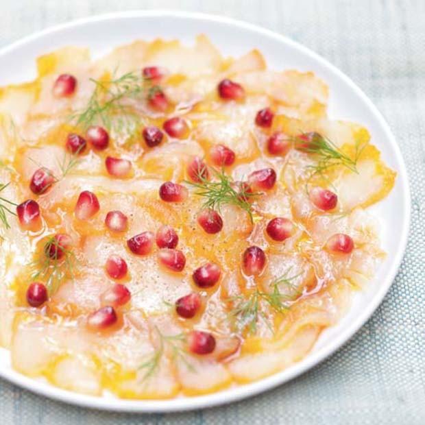 Carpaccio de Haddock à la grenade