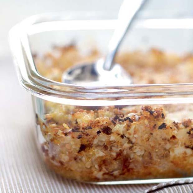 Croustillants de quinoa au chou-fleur et au comté