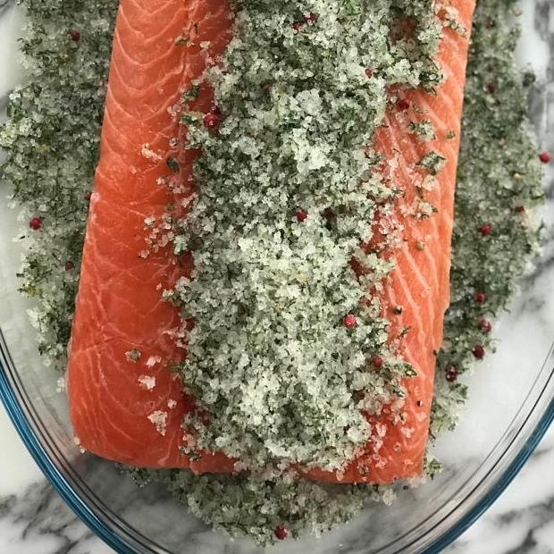 Saumon Gravlax au thé et au citron