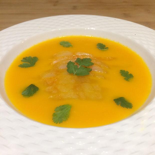 Soupe de carottes au haddock au gingembre