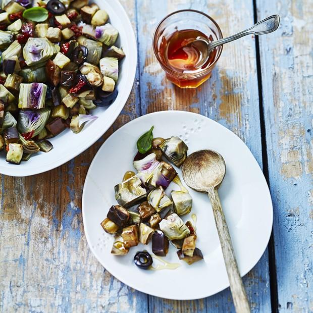 Tartare d'artichauts et aubergines