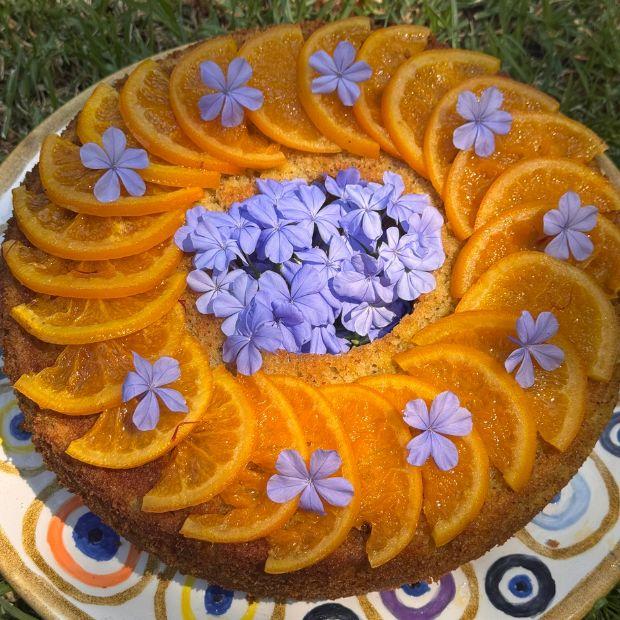 Gâteau à l’orange, huile d’olive et safran