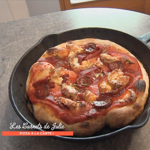 La pizza à la poêle de Carine