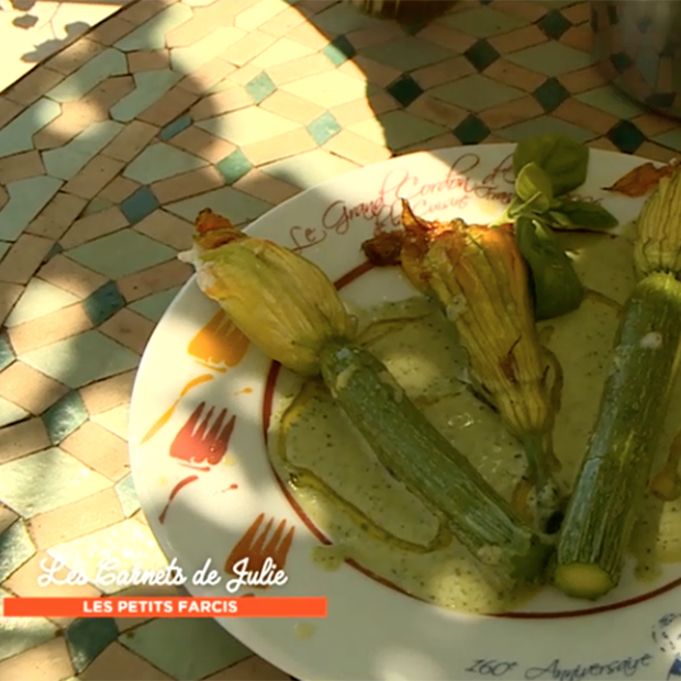 Les fleurs de courgettes farcies de Pierre