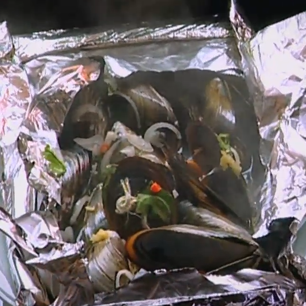 Moules en papillote