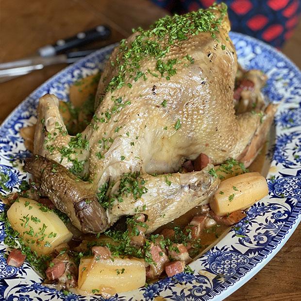 Poulet Bonne femme par Sylvie Pizon, Cécile, Béatrice et Marie-Christine