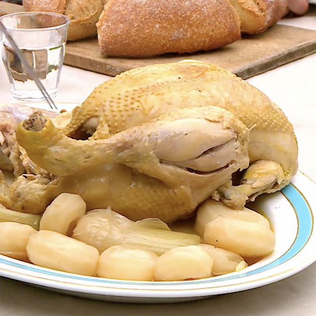 Poulet poché aux navets façon Bocuse de Jean-Marie 