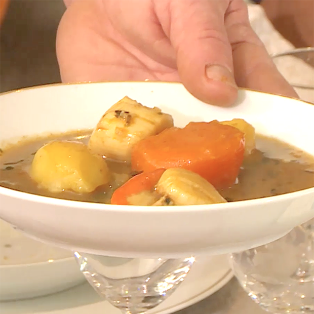 Ragoût de Saint-Jacques au fumet d’étrilles de Bertrand 