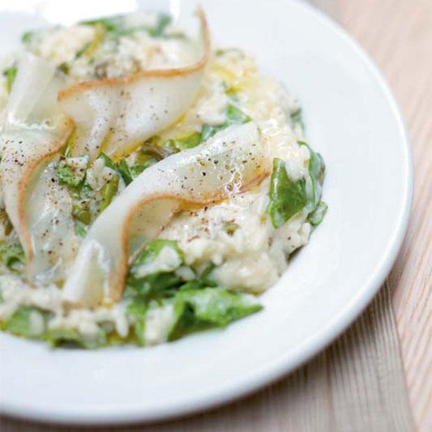 Risotto à l’oseille et au lard de colonnata