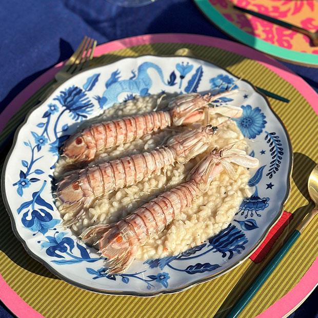 Risotto aux langoustines (ou cigales de mer si vous êtes à Venise !) au prosecco