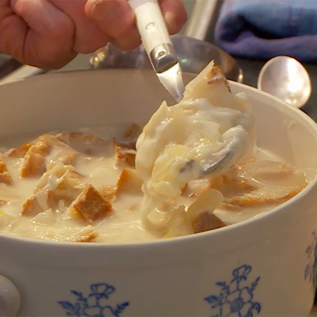 Soupe de raves au Saint-Nectaire de Marguerite