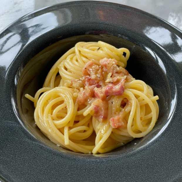 Spaghettis à la carbonara