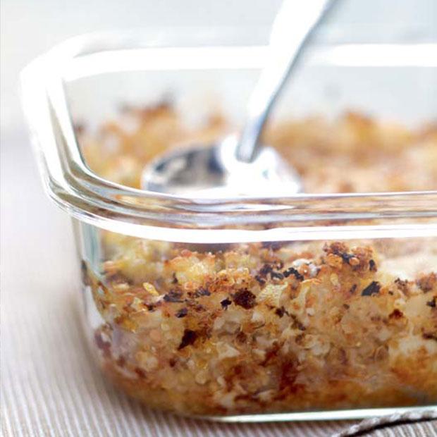 Croustillants de quinoa au chou-fleur et au comté