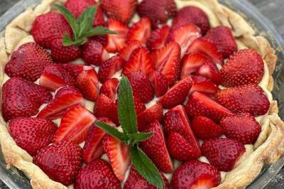 Tarte aux fraises pâte minute de Léna