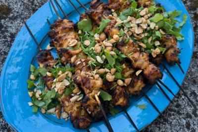 Brochettes de poulet au satay