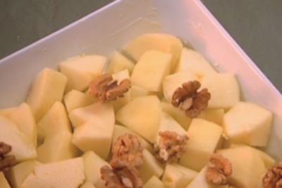 Crumble de pommes aux noix