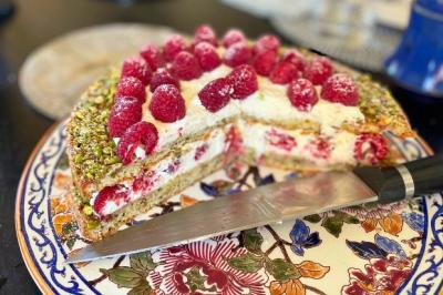 Double financier framboise-pistache