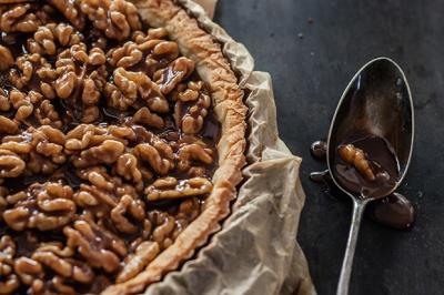 La tarte aux noix et au caramel d'Aline