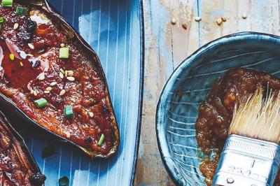 Aubergines grillées au miso