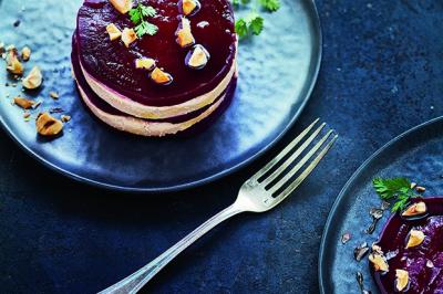 Millefeuille de betterave au foie gras