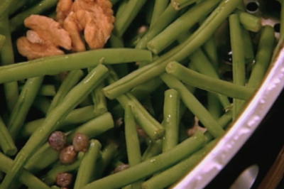 Salade de haricots verts  à la vapeur