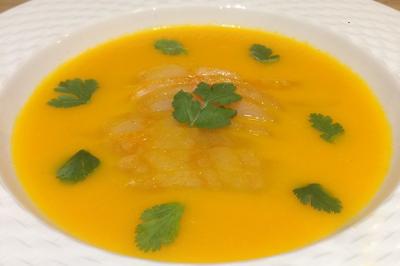 Soupe de carottes au haddock au gingembre