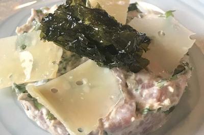 Tartare de veau nantais façon vitello tonnato de Guillaume