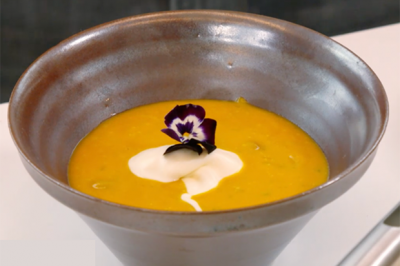 Velouté de courges à l’andouille de Philippe David