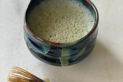 Thé vert matcha au lait d’amandes