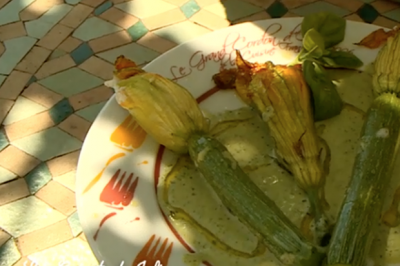 Les fleurs de courgettes farcies de Pierre