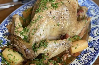 Poulet Bonne femme par Sylvie Pizon, Cécile, Béatrice et Marie-Christine