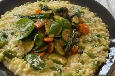 Risotto aux légumes de printemps