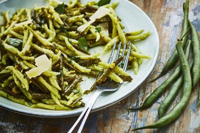 Trofie et haricots verts au pistou